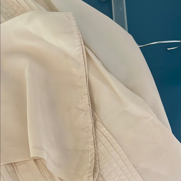 Carolina Herrera Cream Button-Up Silk Blouse - Picture 4 of 5